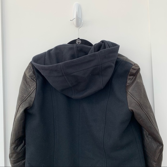 Andrew Marc x Richard Chai Leather and Wool Coat - Picture 7 of 12